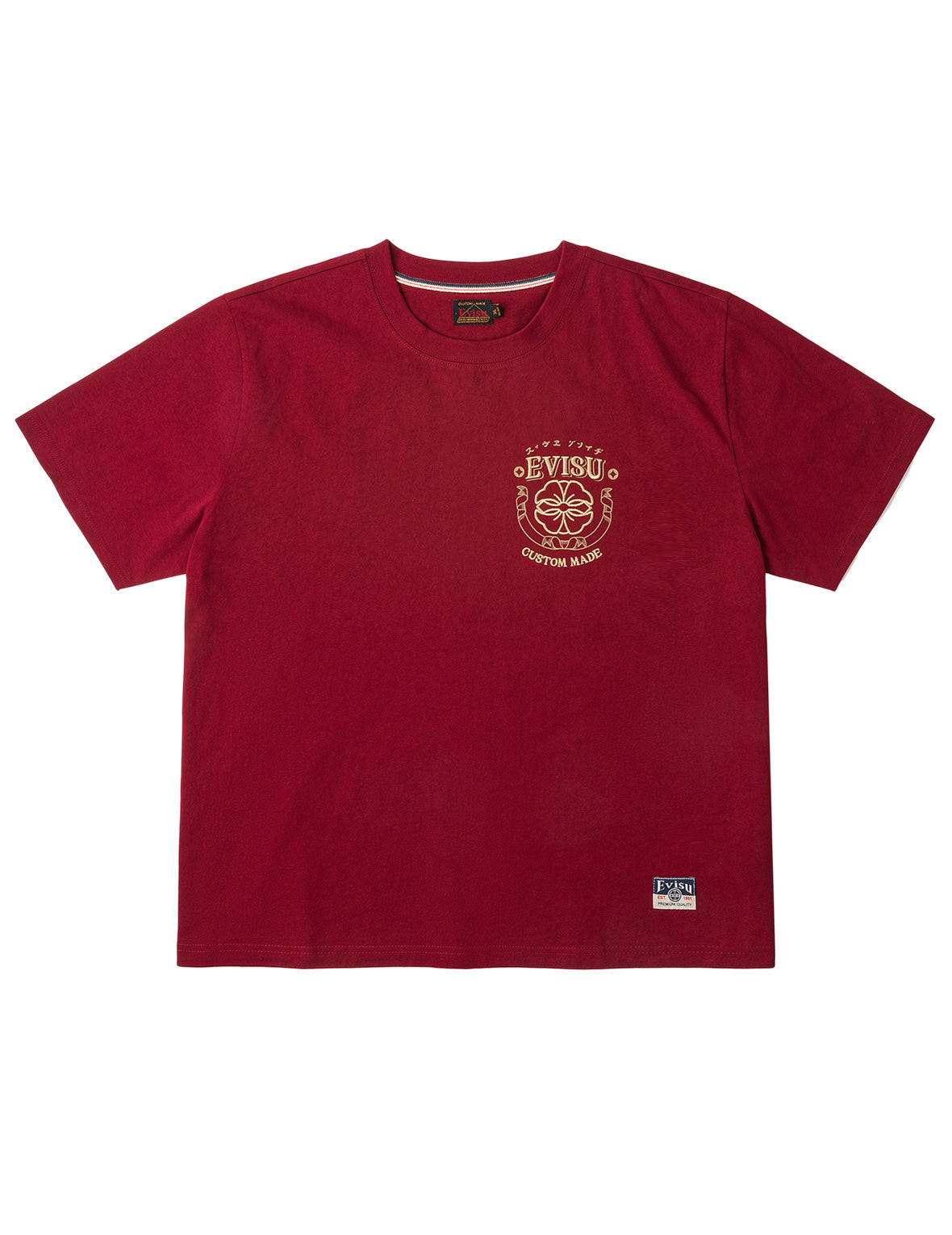 Gold Print Kamon Wave Applique Tee